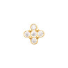 Boucles d'Oreilles Croix Éclatante en Plaqué Or avec Zirconium