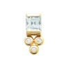Boucles d'Oreilles Rectangulaires en Plaqué Or avec Zirconium