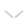 Boucles d'Oreilles en Plaqué Or Barre de Strass