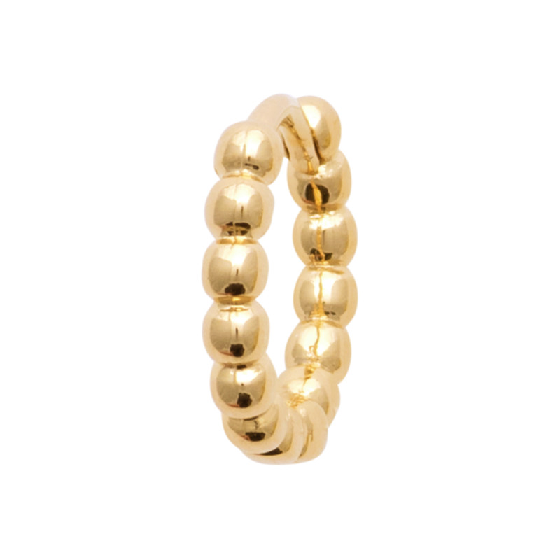 Boucle d’oreille créole perlée en plaqué or 18 carats – Vendue à l’unité