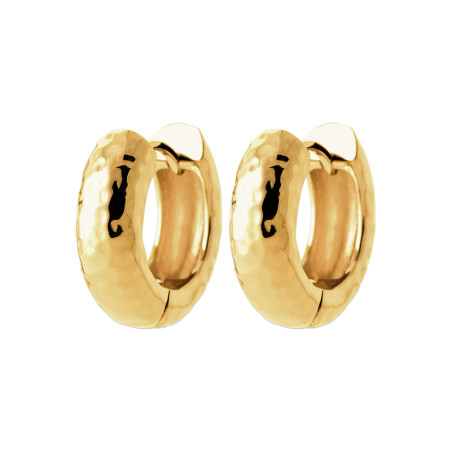 Créoles Martelées en Plaqué Or