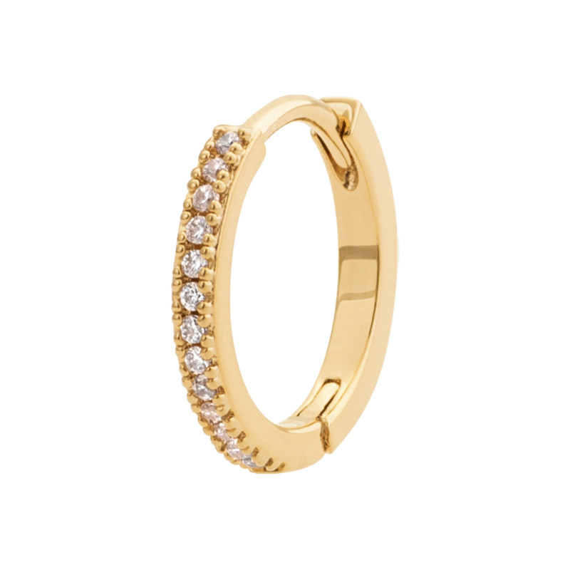 Créole dorée élégance & éclat – Zirconium pavé