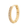 Créoles Luxueuses en Plaqué Or avec Zirconium Pavé