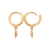 Boucles d'Oreilles Créoles Étoiles en Zircon Cubique Plaqué Or