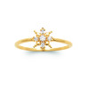 Bague Étoile en Plaqué Or avec Zircon Cubique