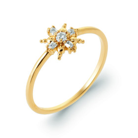 Bague Étoile en Plaqué Or...