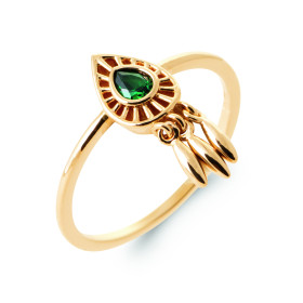 Bague Goutte en Plaqué Or...