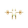 Boucles d'Oreilles en Plaqué Or avec Pierre Verte et Design Élégant