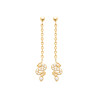 Boucles d’oreilles pendantes serpent en plaqué or avec cristaux étincelant
