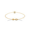 Bracelet chaîne étoile en plaqué or avec zirconium