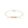Bracelet chaîne croissant de lune en plaqué or avec zirconium