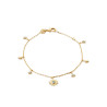 Bracelet en plaqué or avec breloques étoiles scintillantes