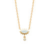 Collier Plaqué Or avec Pendentif Œil Protecteur Scintillant
