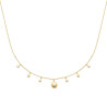 Collier Plaqué Or avec Pendentifs Solaires et Étoilés