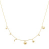 Collier Plaqué Or avec Pendentifs Solaires et Lune