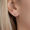 Boucles d'Oreilles Boule Simple 4mm en Argent 925