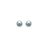 Boucles d'Oreilles Boule Simple 4mm en Argent 925