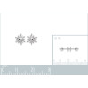 Boucles d'Oreilles Clous en argent 925 - Soleil Radieux