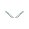 Boucles d'Oreilles en Argent 925 Barrettes avec Zirconium