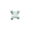 Boucles d'Oreilles en Argent 925 avec Zirconium Carré
