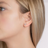 Boucles d'Oreilles en Argent 925 avec Zirconium Rond