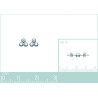 Boucles d'Oreilles en Argent 925 avec Trio de Zircons