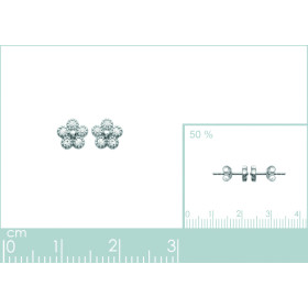 Boucles d'Oreilles Fleur en...