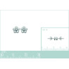 Boucles d'Oreilles Fleur en Argent 925 avec Zircons