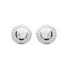 Boucles d'Oreilles Rondes en Argent 925 avec Zircons