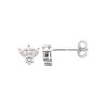 Boucles d'Oreilles Fleur en Argent 925 et Zirconium