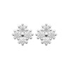 Boucles d'Oreilles en Argent 925 et Zirconium - Design Fleur Éclatante