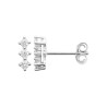 Boucles d'Oreilles Triple Brillance en Argent 925 et Zirconium - Éclat Sublime