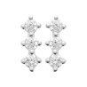 Boucles d'Oreilles Triple Brillance en Argent 925 et Zirconium - Éclat Sublime