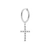 Créoles Croix Perles Argent 925 - Élégance Spirituelle