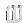 Créoles Rectangulaires en Argent 925 - Élégance Contemporaine
