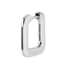 Créoles Rectangulaires en Argent 925 - Élégance Contemporaine