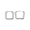 Créoles Rectangulaires en Argent 925 - Élégance Contemporaine