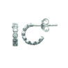 Boucles d'Oreilles Créoles Pavées en Argent 925 - Élégance Éternelle