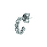Boucles d'Oreilles Créoles Pavées en Argent 925 - Élégance Éternelle