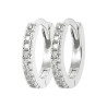 Créoles Élégantes en Argent 925 avec Pavé de Zircons - Raffinement Éclatant