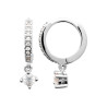 Créoles en Argent avec Pendentif Zircon - Élégance et Brillance