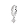 Créoles en Argent avec Pendentif Zircon - Élégance et Brillance