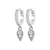Créoles en Argent avec Pendentif Goutte de Zircon - Élégance et Éclat