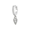 Créoles en Argent avec Pendentif Goutte de Zircon - Élégance et Éclat