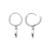 Boucles d'Oreilles Créoles Étoile du Nord en Argent avec Zircons
