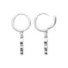 Boucles d'Oreilles Créoles Serpent en Argent avec Zircons
