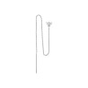 Boucles d'Oreilles Pendantes en Argent avec Chaînes Longues et Cristaux