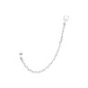 Boucle d'Oreille Chaîne en Argent avec Zirconium
