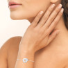 Bracelet Chaîne Double Anneau en Argent 925