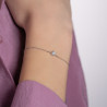 Bracelet Solitaire Éclatant en Argent 925